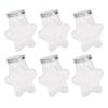 6Pcs Cold Drink Bottle Five-Pointed Star Shape Transparent Pet Plastic Beverage Containers for Juice Milk Tea Outdoor Portable