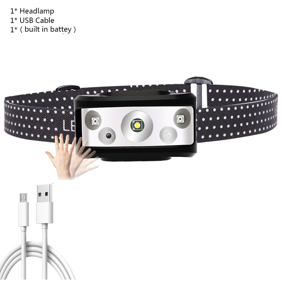 

Высококачественный датчик XP-G Q5, светодиодный налобный фонарь со встроенным аккумулятором, лампы для фар, водонепроницаемый белый и; Красный цвет излучения Package A