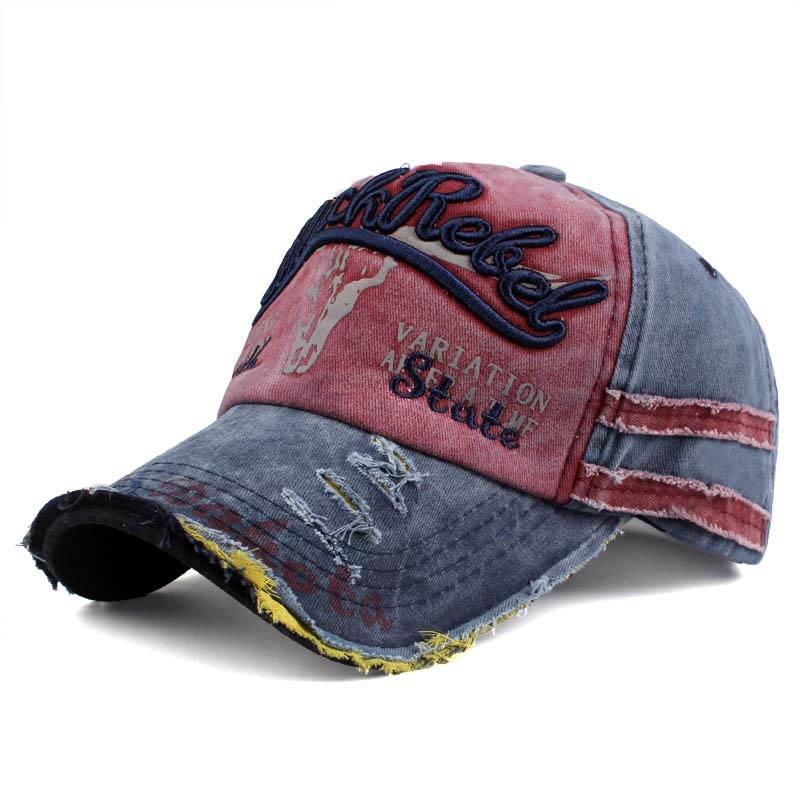 Unisex Vintage Baseball Cap Men Women Adjustable Denim Distressed Trucker Hat