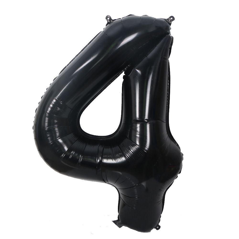40 Inch Black Number Balloons for Birthday Party Decorations, Anniversary and Celebration Decor