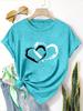 Dandelion Birds Women's Tee - Delicate Graphic, Casual Teal Top