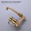 Wall Mounted Kitchen Faucet Bathroom Basin Sink Tap Solid Brass Gold Brushed Hot Cold Mixer Wash Basin Water Swivel Spout Faucet