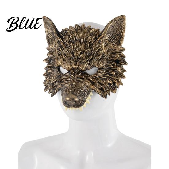 Flexible Cushioning Mask 3D Wolf Head Mask High Elastic Lightweight Comfortable Werewolf Detailed Headgear Costume with Adjustable Strap for