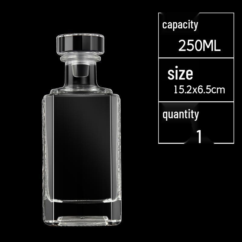 

250ml/500ml/1500ml High-End Crystal White Baijiu Glass Bottle with Sealed Lid and Customizable Logo.