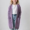 Damenmode - Farbiger übergroßer Strickcardigan mit Tasche, langer Pullover, Freizeitjacke