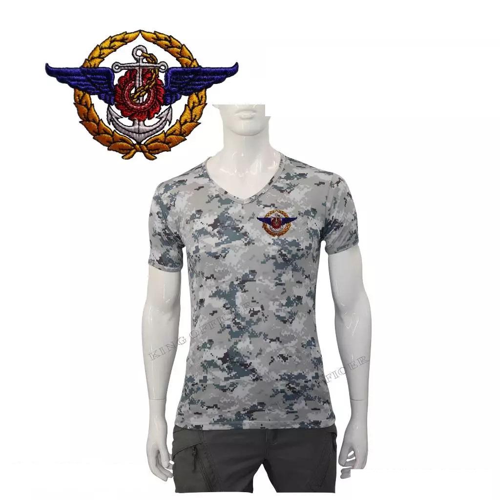 Embroidered Emblem Thai Armed Forces T Shirt Military Soldier Thailand Flag Undershirt V Neck Print Short Sleeve Quick Dry Uniform Men Women Unisex