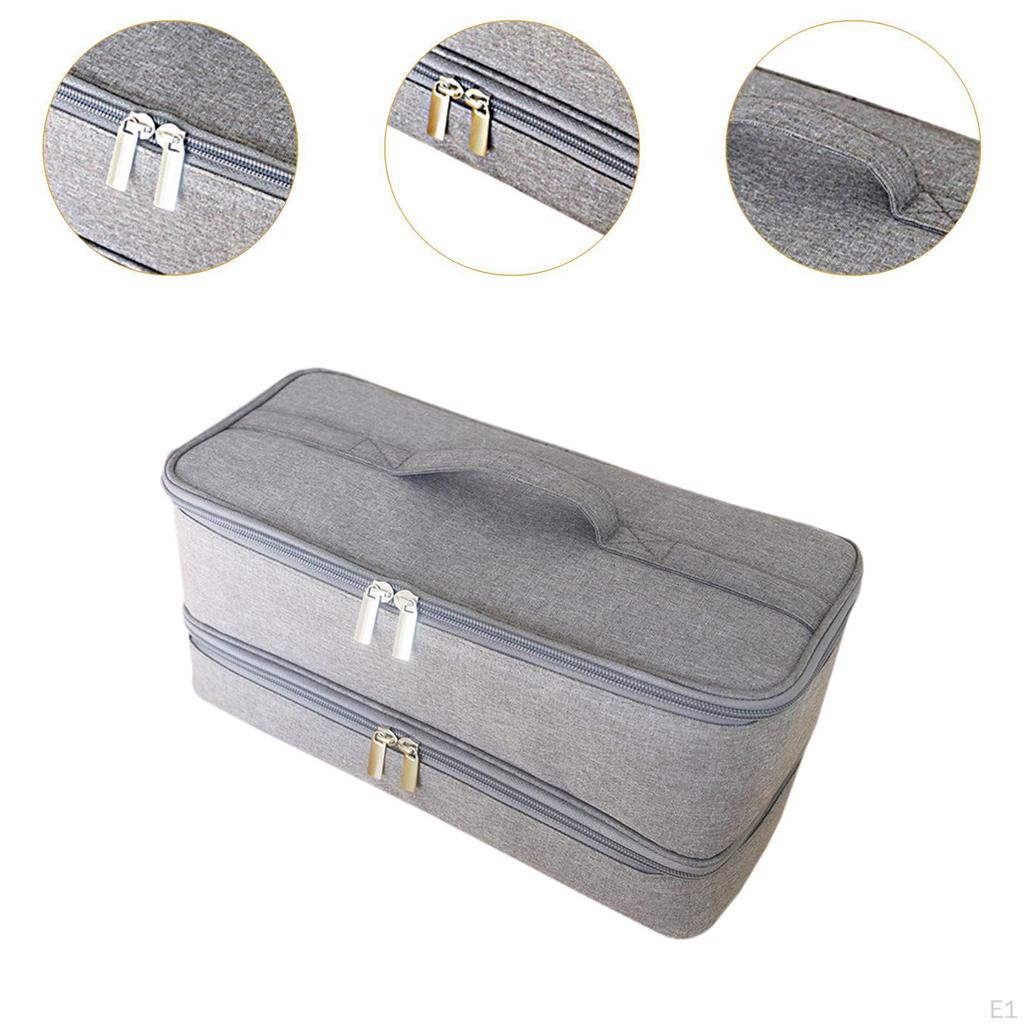 Hair Dryer Bag Double Layer Portable Storage Carrying Case for Travel Bathroom Nozzle