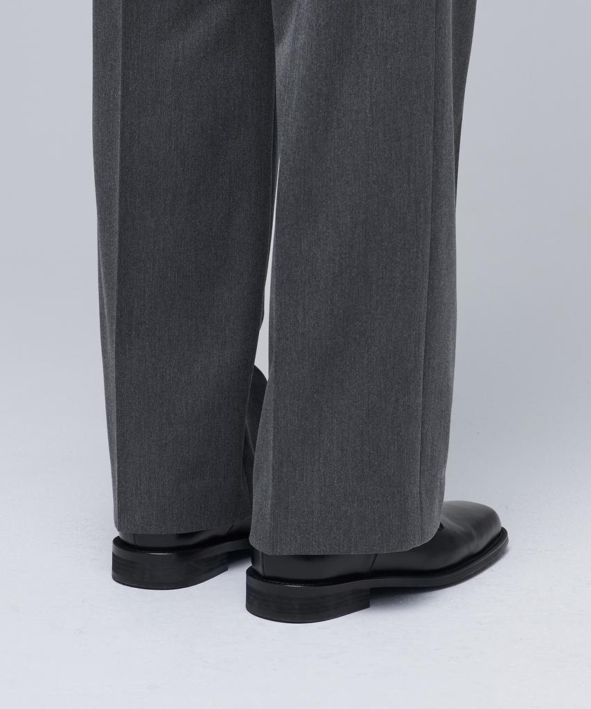 Musinsa Standard Heavyweight Fleece-Lined Real Wide Hidden Elastic Waist Slacks [Medium Gray]