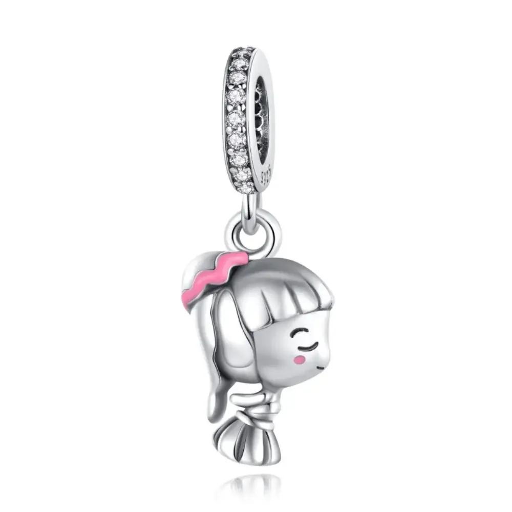Copper Boys And Girls Lovers Pendants Charm For Genuine Bracelets Charms Bead Necklaces DoItYourself Female Jewellery