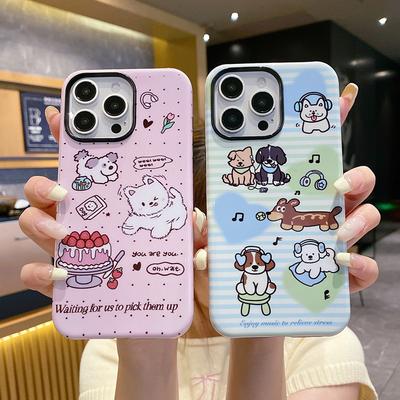 Hairstyle Puppy for Apple 17promax Cartoon Cute for IPhone16pro Lens All-Inclusive 15 New Style 14