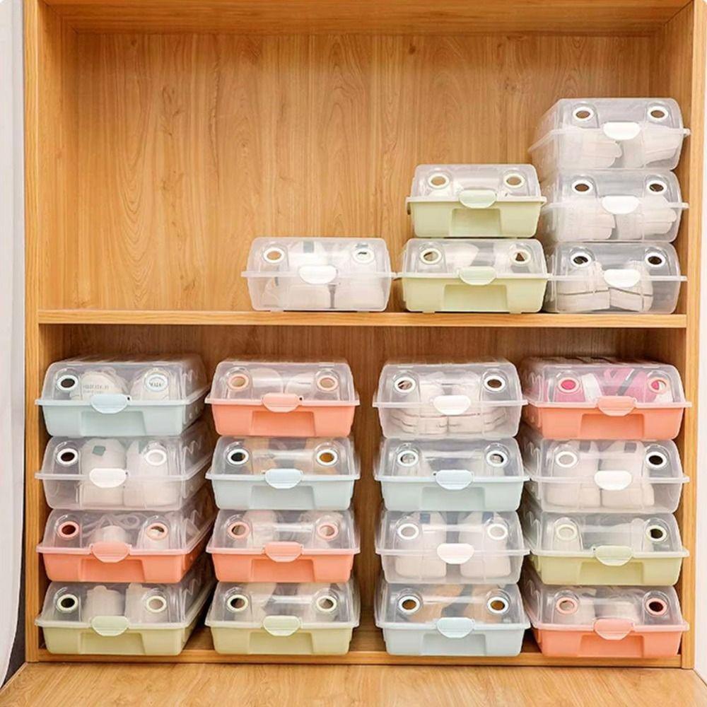 Durable Transparent Household Storage Box Thickened Dust-proof Dustproof Shoebox Drawer Type Breathable Shoe Box