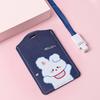 Card Pouch Convenient Cartoon Design Cute Multifunctional Bus Card Protector with Lanyard