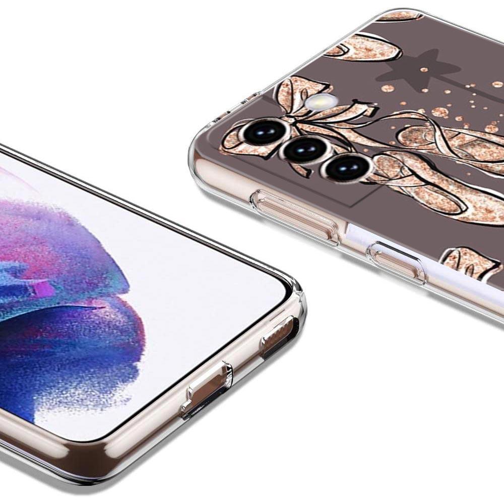 Simple Swan Dance Ballet Clear Phone Case For Samsung Galaxy S23 S22 5G S20 Ultra S21 FE 5G S10E S9 S8 S10 Plus Soft Back Cover