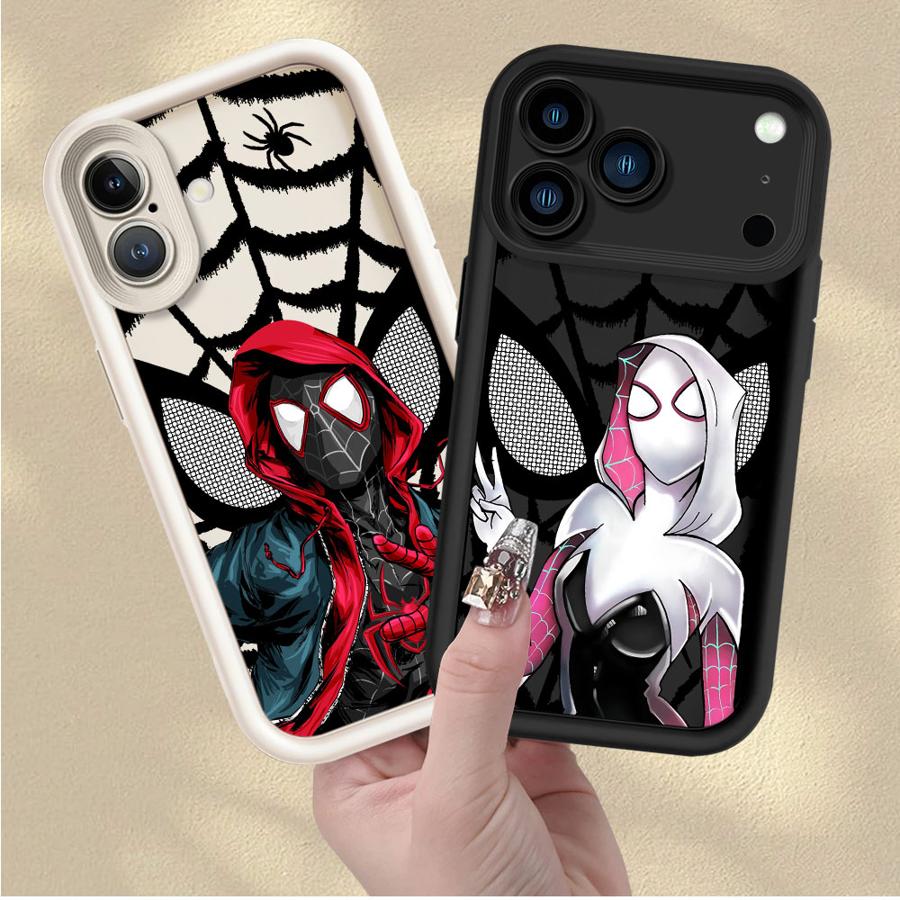 Marvel Spiderman Mykt Skall Telefondeksel for iPhone 13 12 11 Pro Max XR XS Max 15 16 14 Plus 17 Air 16e