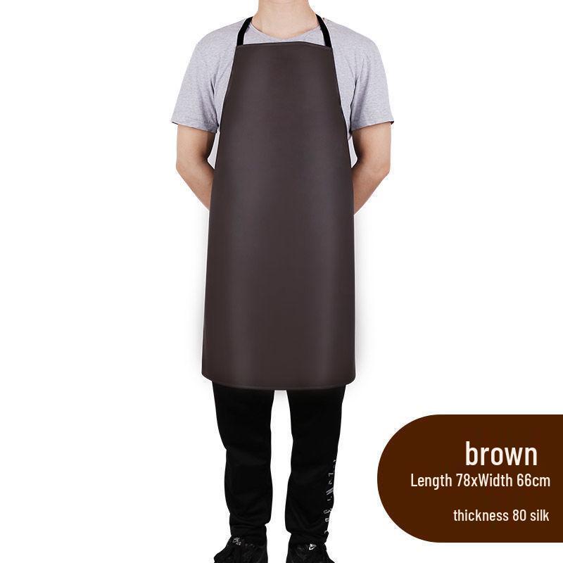Waterproof Oil-Resistant PU Leather Apron for Dishwashing, Cleaning, and Work – Unisex