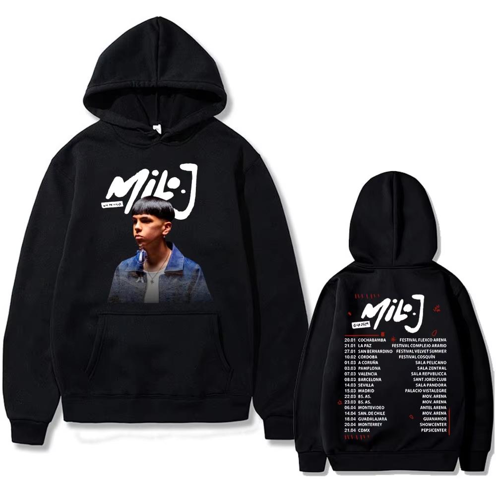 Rapper Milo J 111 Men's Patterned Hoodie Hip-hop Style Hoodie Casual High-quality Hoodie