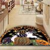 Spooky Halloween Half Round Doormat Cute Ghost Moon Star Semicircle Carpet For Bedroom Bathroom Front Door Welcome Floor Mat