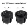 6PCS 12 Volt DC Mini Circle Toggle Switch ON Off Round Rocker Switches SPST 20mm Mini for Car Automotive RV 2 Pin Switch 120V Wired KCD1