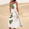 Women's Casual Tie- Floral Print Sleeveless Pocket Dress