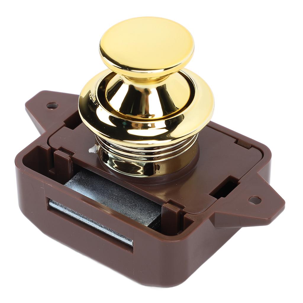 Cabinet Push Button Latch Stylish Look Keyless Cupboard Door Push Button Lock Latch for RV Yacht Motorhome Campervan