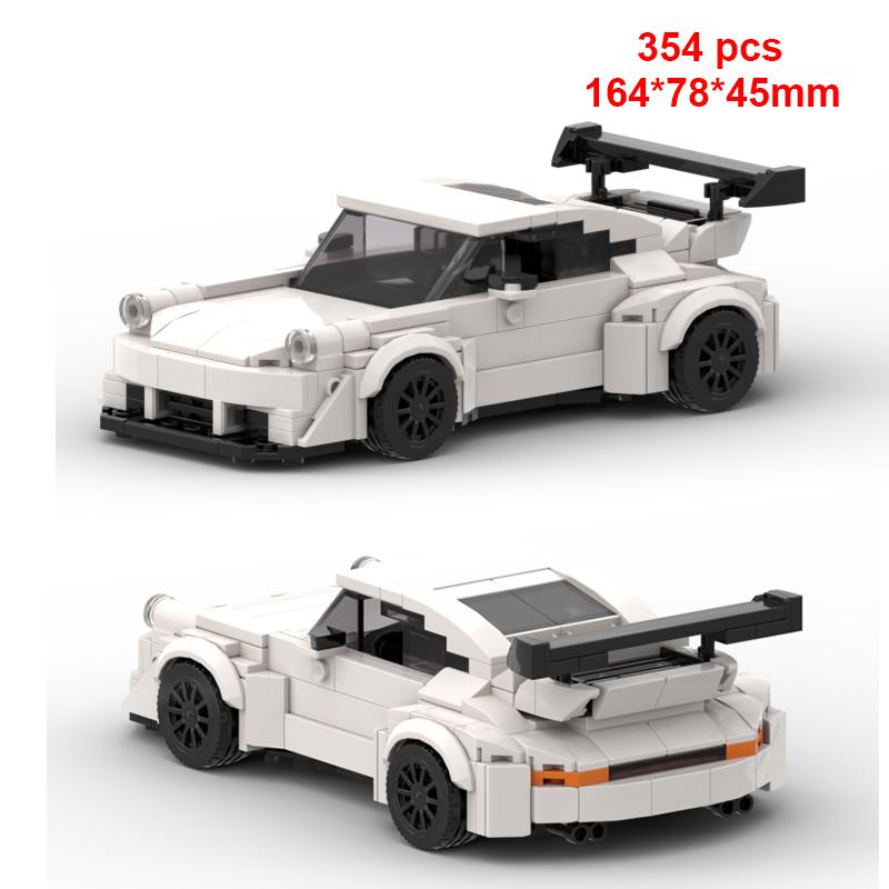 City Speed Sportbil Byggklossar Teknikbil Bil Carro Rennau Voiture Fordon MOC Utbildande Byggleksaker
