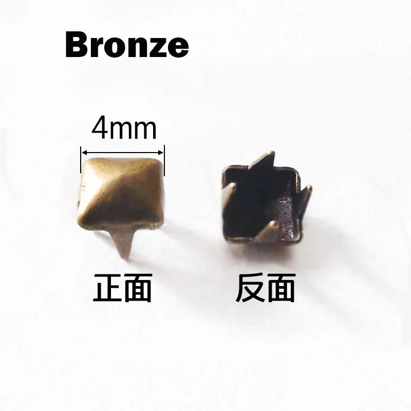 20/30/50Pcs 4~15mm Metal 4 Claw Rivets Square/Round Spike Studs Pyramid Rivets for Clothes Shoes Bags Belt Punk DIY Leathercraft
