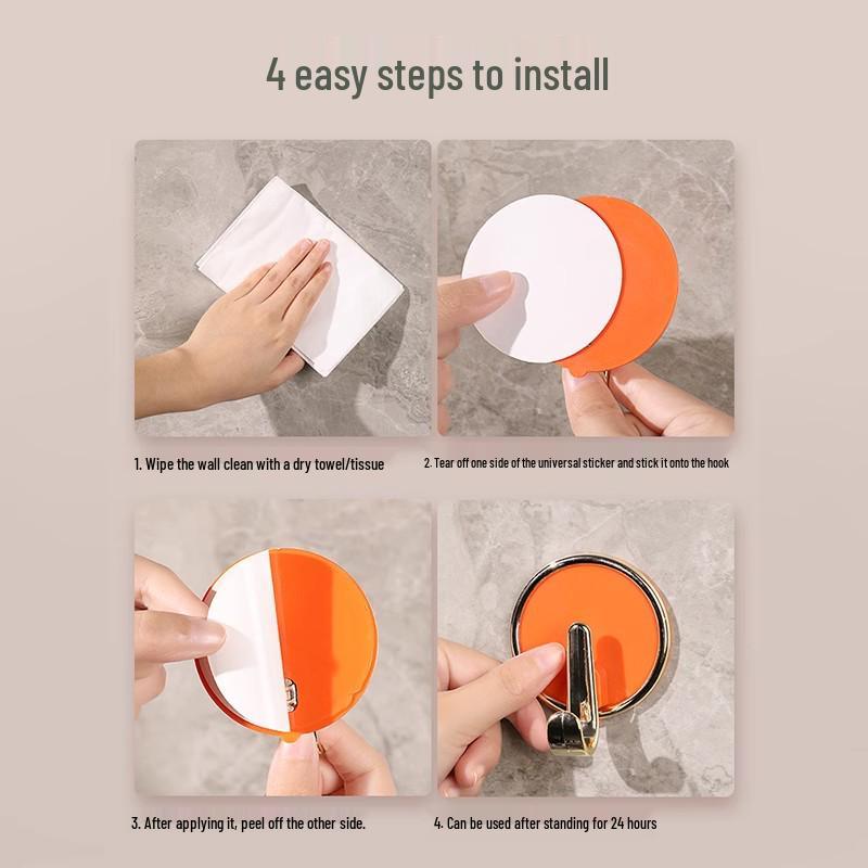 Elegant No-Drill Adhesive Door Hook for Coats & Hats