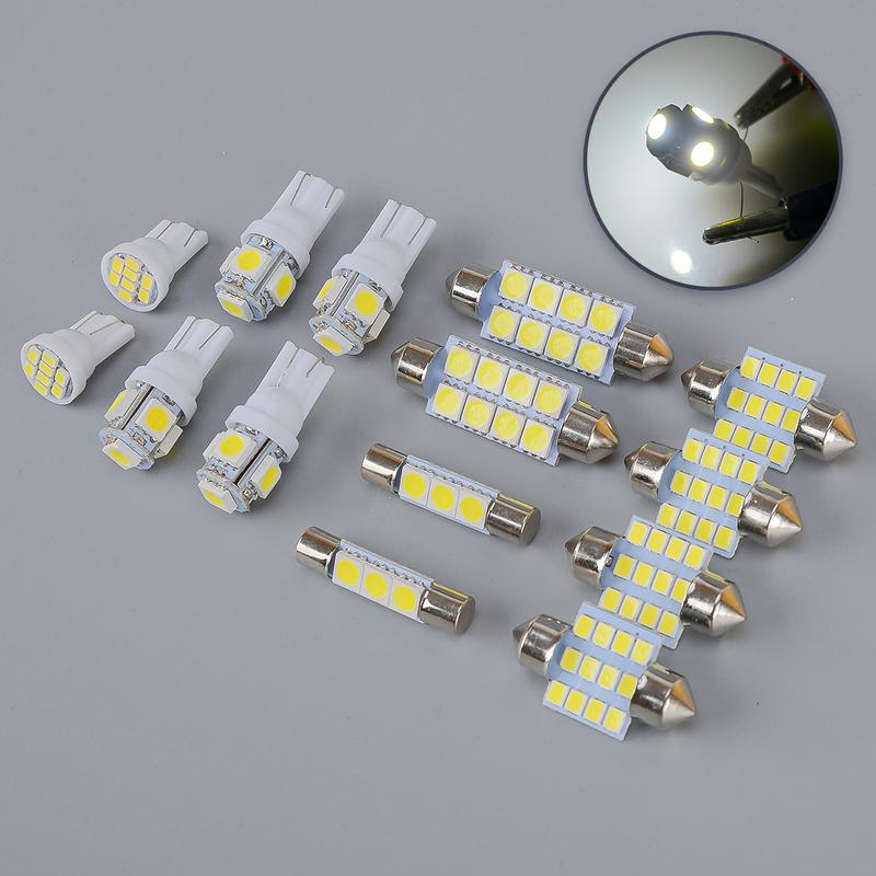 12V 14pcs White LED Interior Light Bulb Lamp Package kit fit for Chevrolet Silverado GMC Sierra 1995 1996 1997 1998