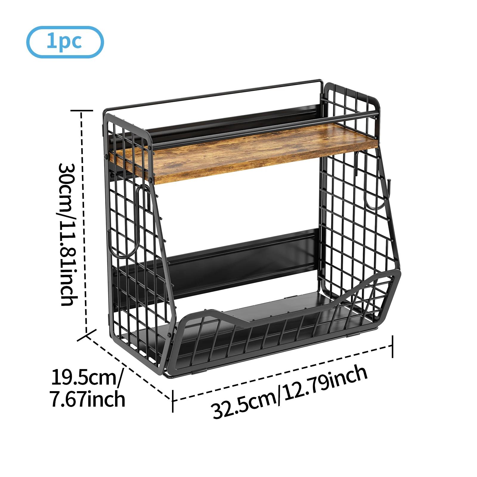 

Metal wire storage basket, desktop organizer bin for home office, multipurpose basket for pantry bathroom closet shelving