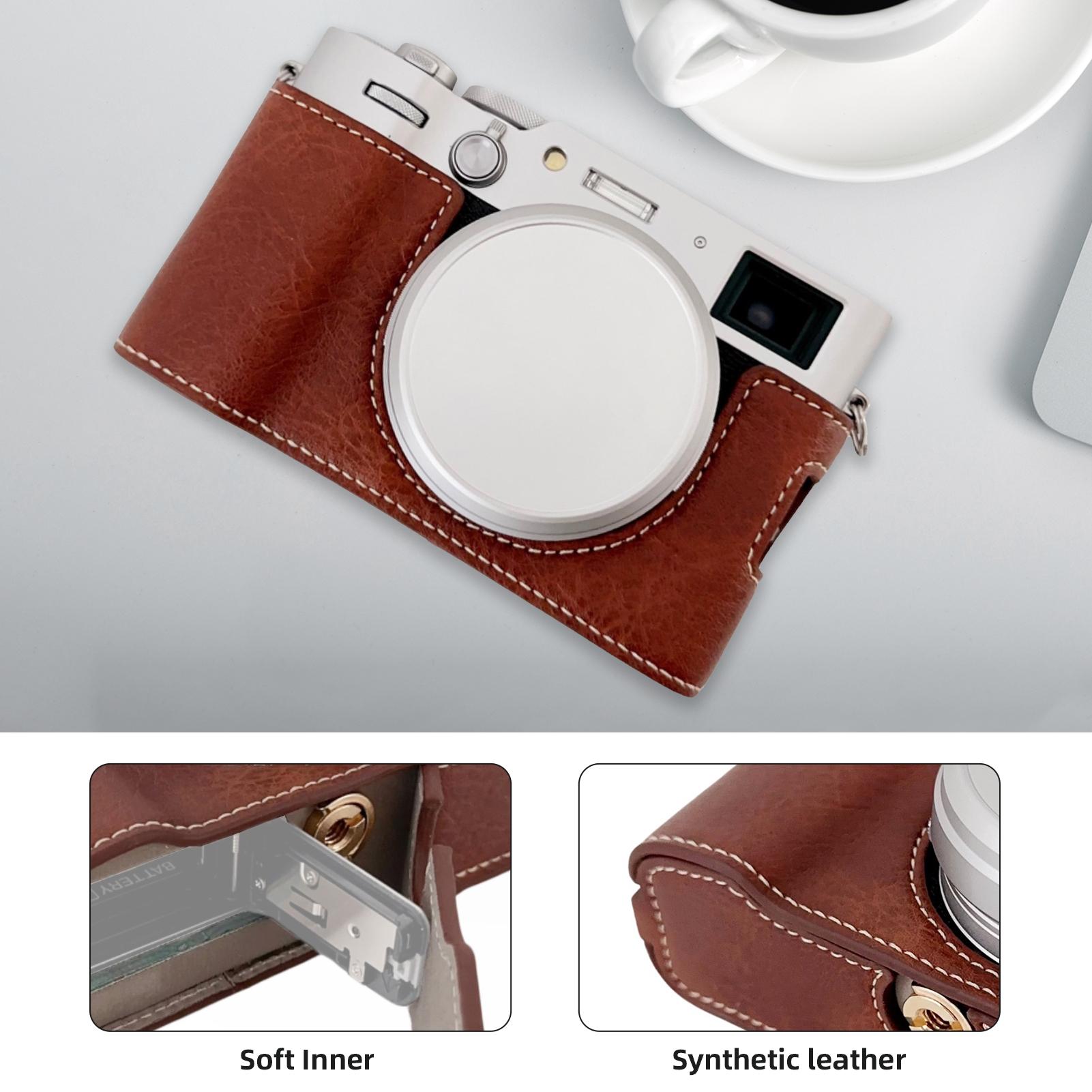 

Портативный защитный чехол для камеры в стиле ретро, сумка для переноски с открывающимся дном и плечевым ремнем pink Black Green coffee