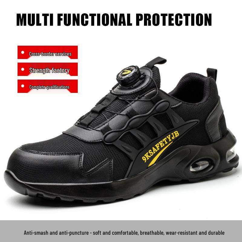Men's Labor Protection Shoes - Anti-Smash, Anti-Puncture, Soft, Foldable, and Comfortable for Long Hours