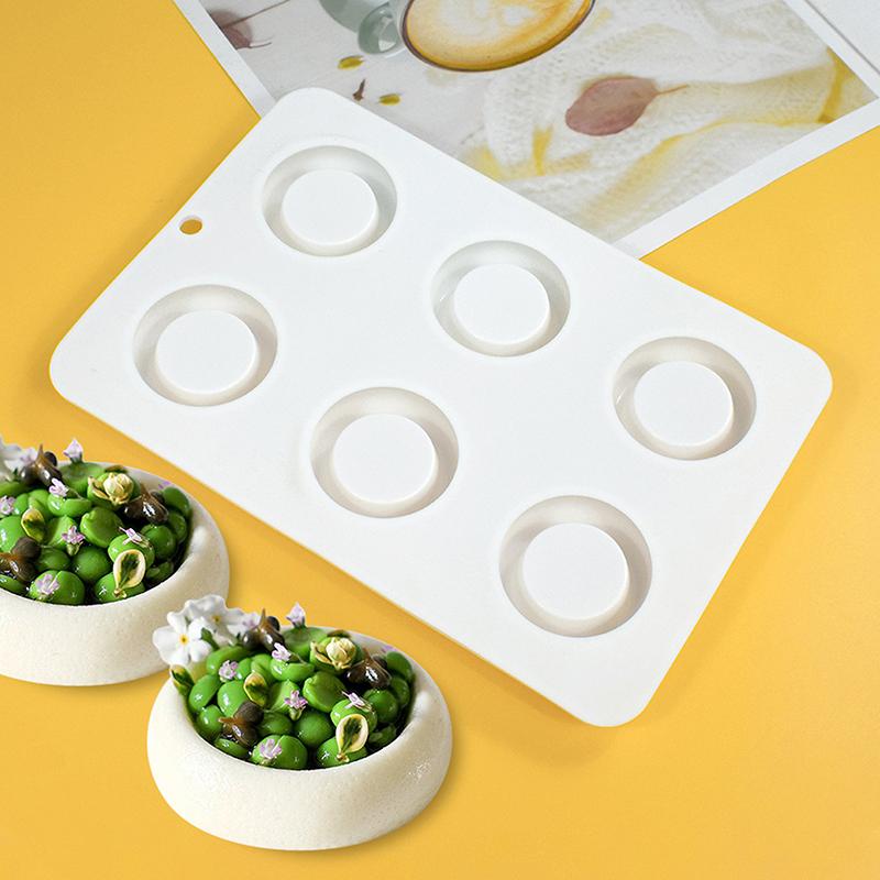 6-Cavity Flower-Shaped Silicone Cake Molds French Mousse Cake Molds Home Baking Tools Kitchen Styling And Baking Supplies