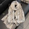 Thin Scarf Spring and Summer Shawl Exterior  New Ethnic Fashionable Imitation Silk Scarf  Photo Travel Beach Towel