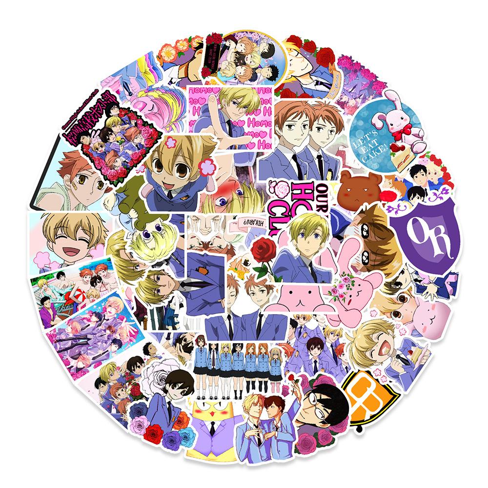 50 Pictures of Anime Campus Men's Public Relations Department Graffiti Stickers Balance Bike Skateboard Motorcycle Decoration Stickers