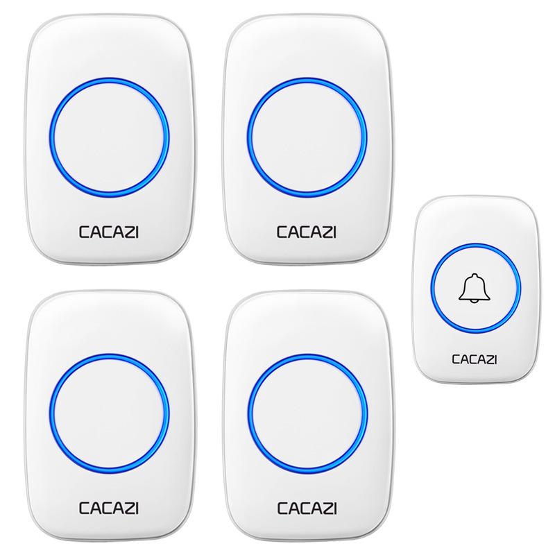 Wireless Waterproof Doorbell with DC Battery & Smart Remote Control - One-to-One Connection Default Model белый