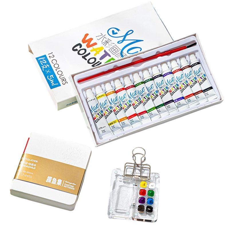 

C-Convenient-Travel Ready Paint Palette Bundle, Mini Travel Paint Palette Acrylic, Travel Paint Palette Mini With Binder Clips