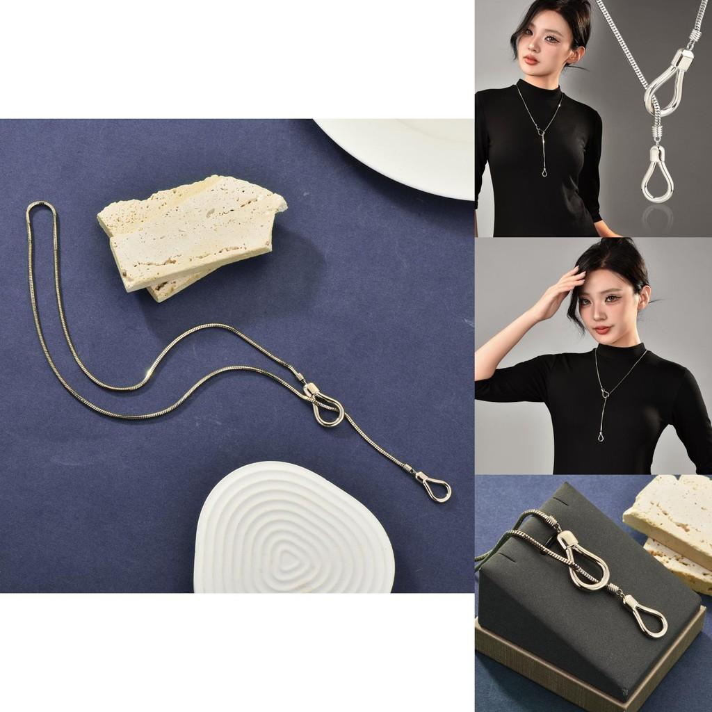 Jewelry Geometric Trendy For Women With Long Snake Chain Crafted From Highquality Titanium Steel Perfect For Seasonal Outfits