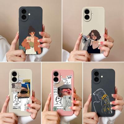 Ästhetische Telefonabdeckung für Apple iPhone 16 Pro 16plus 16promax Mode Cool Girl Boy Weiches Flüssigsilikon Hohe Qualität Super Stoßfest für iPhone Capa