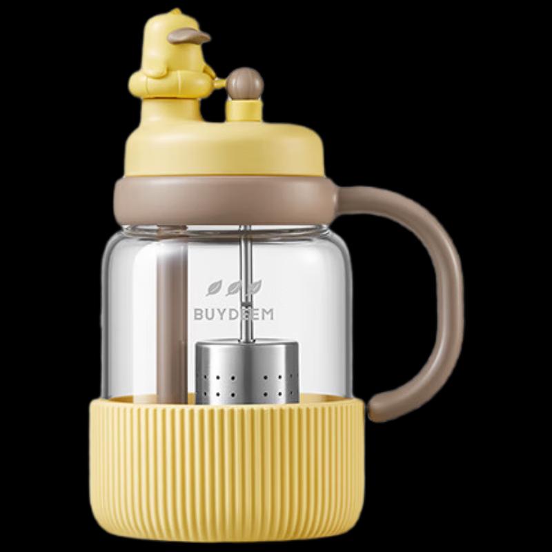Beiding Paddling Duck High Borosilicate Glass Straw Cup