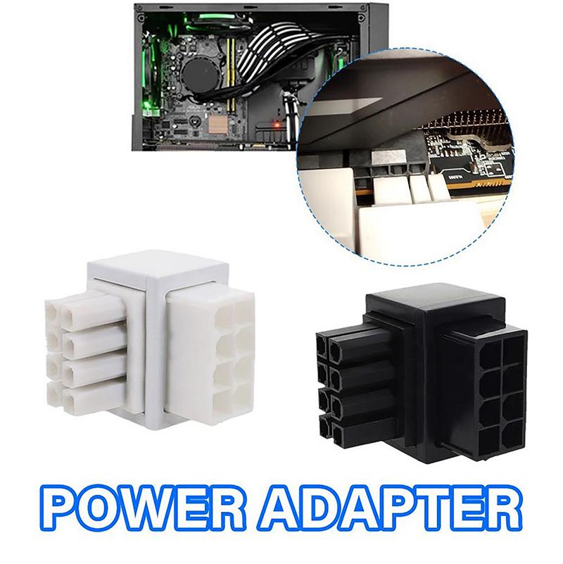 Atx 8Pin Female 90 Degree Angled To 8 Pin Male Power Adapter Gpu Power Steering Connector For Graphics Video Card Gpu
