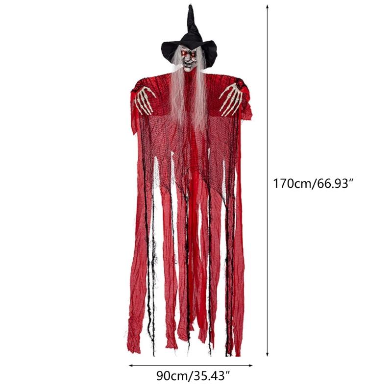 Light Up Witch Dector Halloween Animated Talking and Sound Activated Skeleton Add a Spooky Touch To Your Outdoor Decor