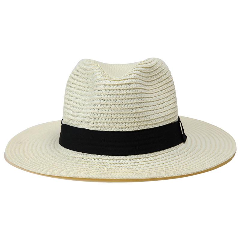 Hat Men'S Summer Tide Travel Vacation Beach Wide Edge Sun Protection Sun Men'S Sunshade Top Hat Panama Straw Hat Women