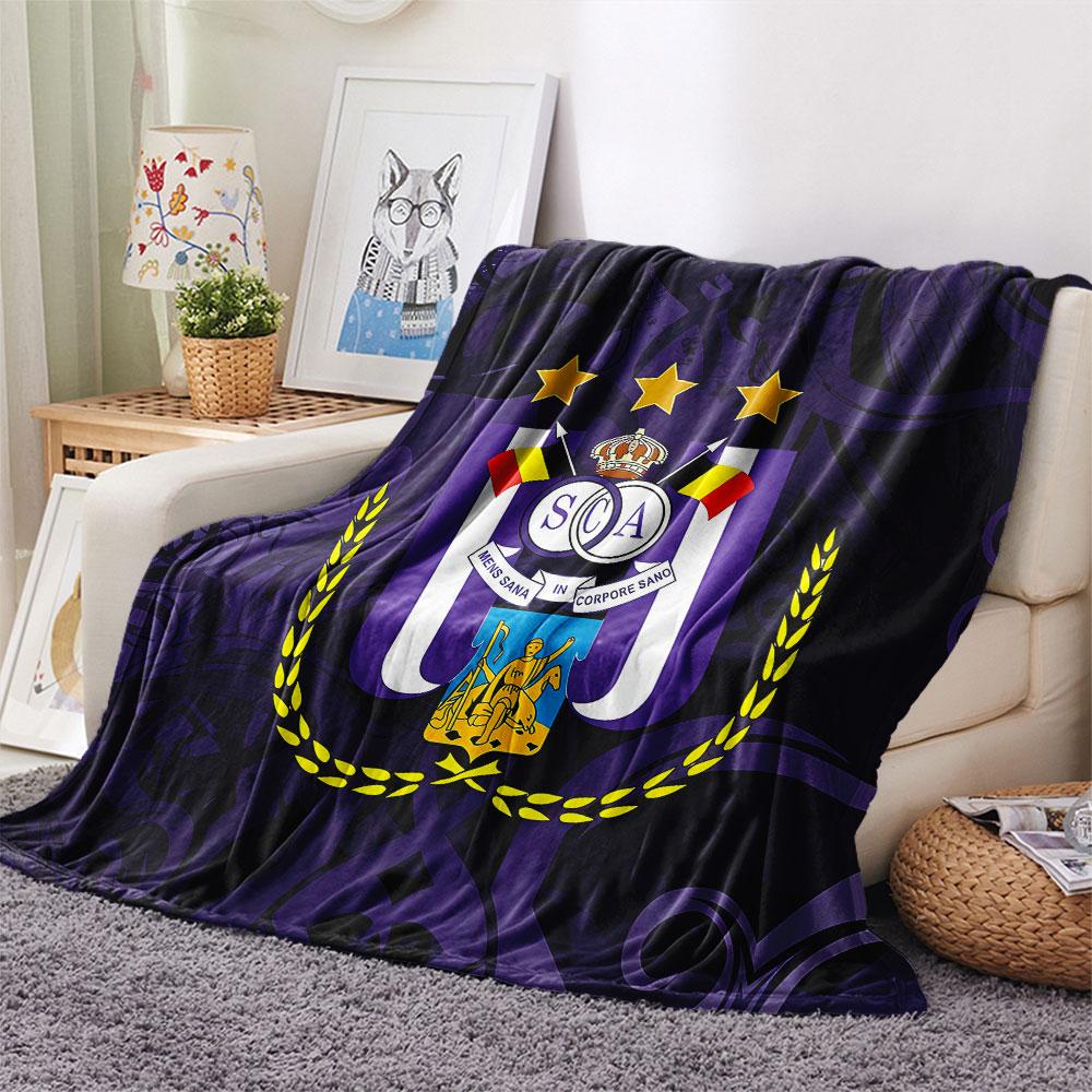 1PC Royal Sporting Club Anderlecht Patterned Flannel Blanket Suitable For All Seasons for Home Decor Warmth and Comfort Gifts Holiday Present