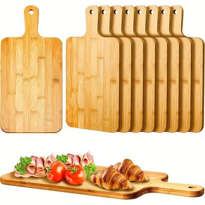 Planches à découper en bambou pour la cuisine Planche à découper en bambou avec poignées pour pizza pain steak plateau pâtisserie planche de service