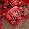 Red Chinese Style Festive Kneeling Cushion - Square Seat for Bay Window and Wedding Decor, with Free Shipping