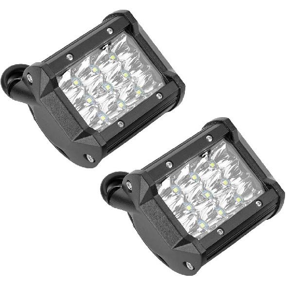 LED Work Light, 1 Pair 1V-48V 4Inch 4-Row 36W Universal Working Light Bar Driving Lamp For Trucks Forklifts Off Road Vehicles Engineering Vehicles