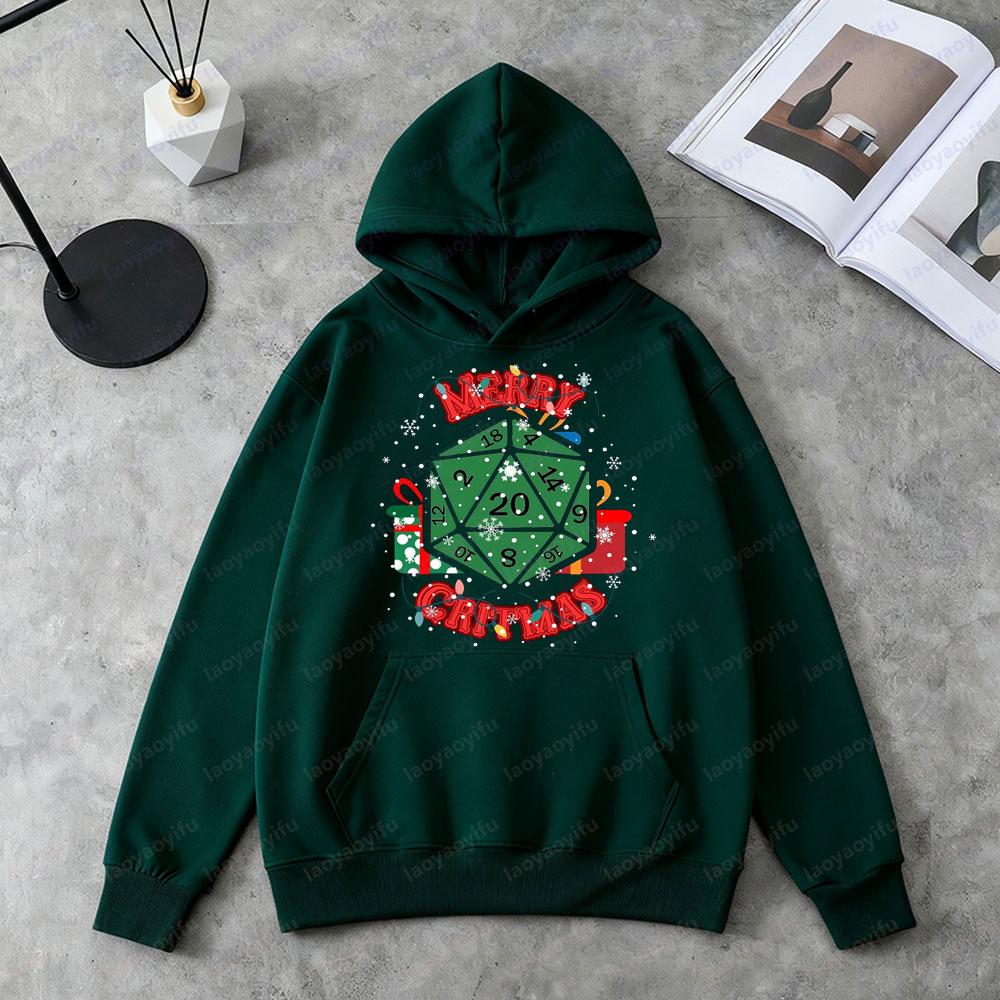 Merry Critmas DnD Game Funny Clothing Dnd Gift Hoodies Dungeons and Dragons Present Rpg Lover Apparel Men Women Streetwear