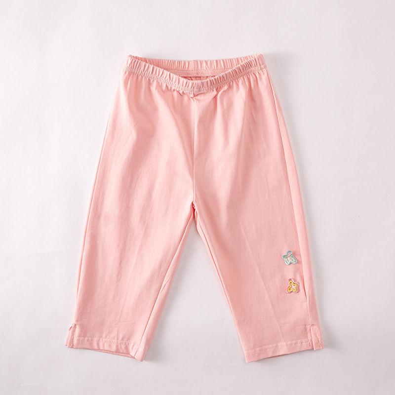 

Укороченные брюки для девочек Летняя одежда Детские брюки Тонкие модели для малышей Леггинсы Детские шорты 130 розовый