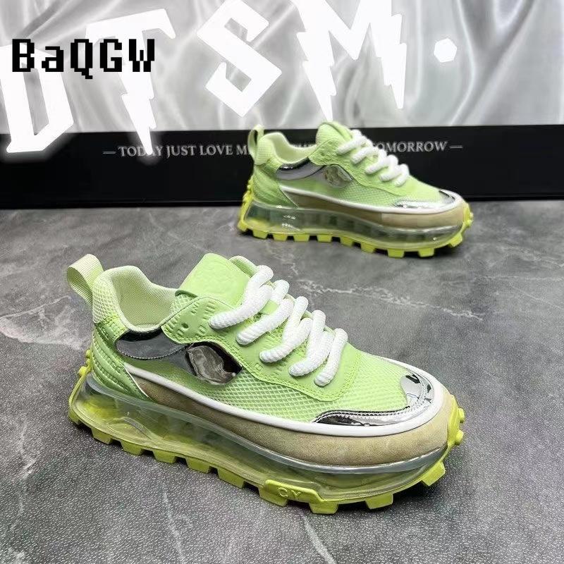 Sneakers Casual Mens Designer Retro Running Shoes Fashion Microfiber Leather Fabric Breathable Increased Internal Platform Shoes