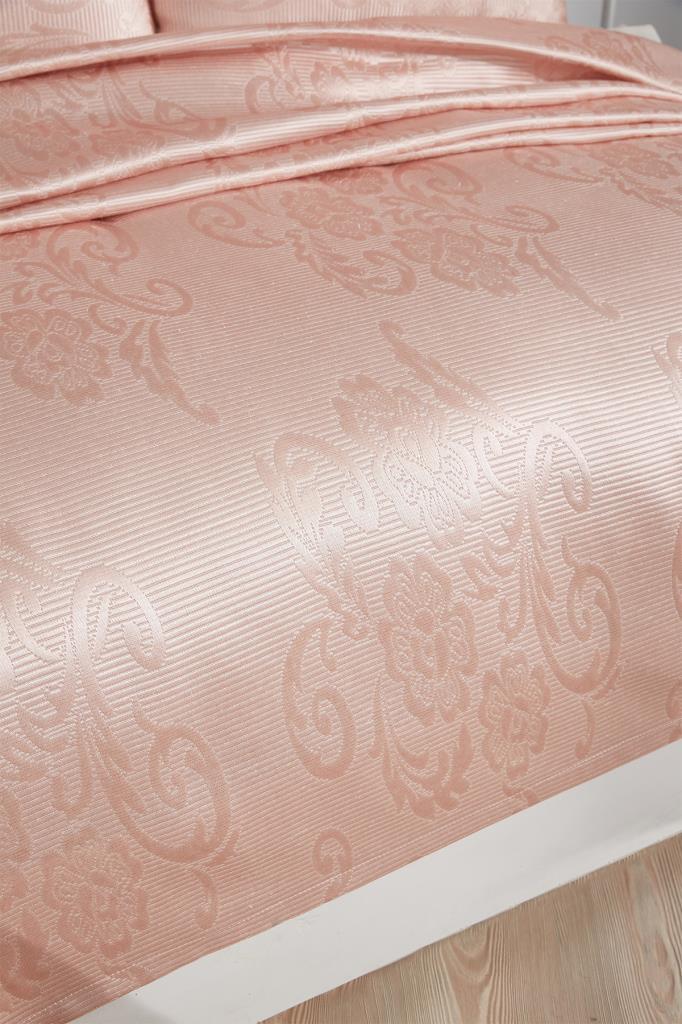 Dowry World Tulip Double Bedspread - Powder